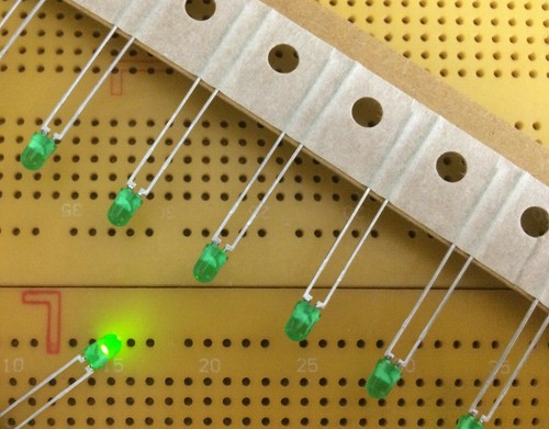 3mm green led indicator vishay - 3mm,