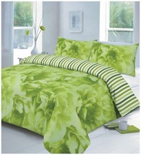 Rose 4 Pcs Complete Flowers Duvet Cover Set With Valance Sheet & Pillowcase