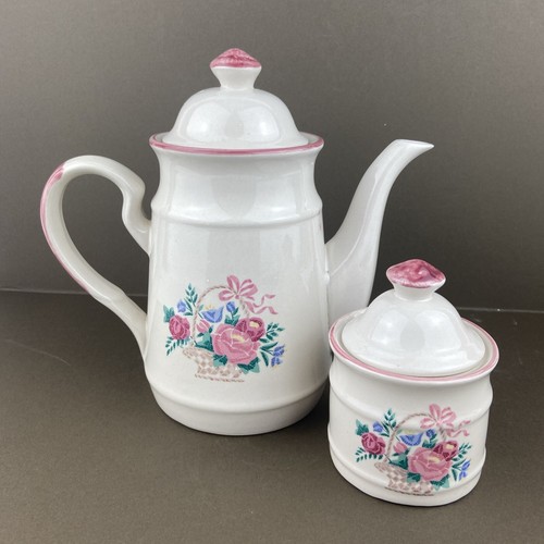Teapot sugar bowl set white - teapot, set,