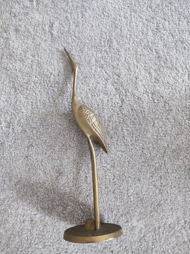 Brass figure heron bird