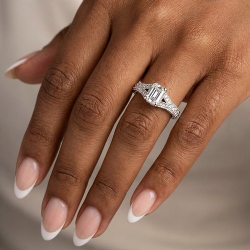Engagement ring 14k white gold - ring,