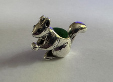 Novelty Miniature Solid Silver SQUIRREL Pin Cushion