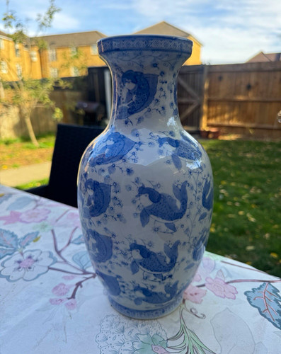 Large blue white - large, &