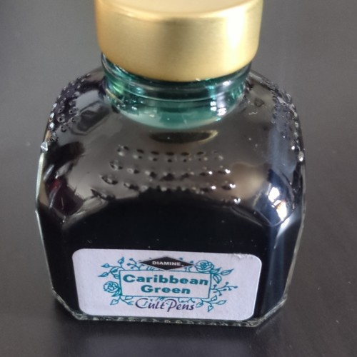 Diamine caribbean green - green, ink