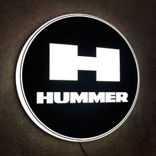 HUMMER LED WALL LIGHT SIGN LOGO GARAGE AUTOMOBILIA TRUCK CAR H1 H2 H3 LIMO