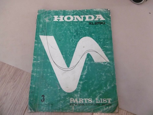 Honda parts list xl250 - honda,