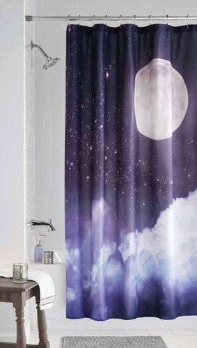 Moon fabric shower curtain - shower,