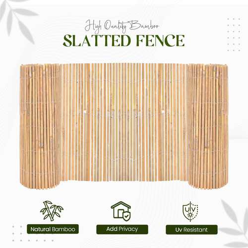 Bamboo slat fencing cane - 4m,