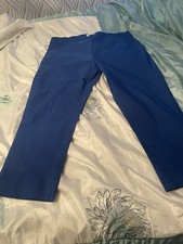 Cobalt Blue Cropped Trousers Size Large Approx 16-18