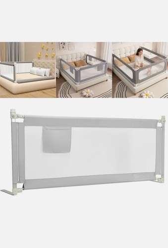 Safety bed guard rail for