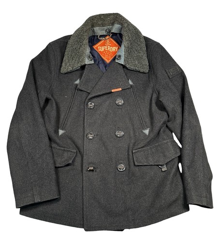 Superdry navy label wool - navy, blend