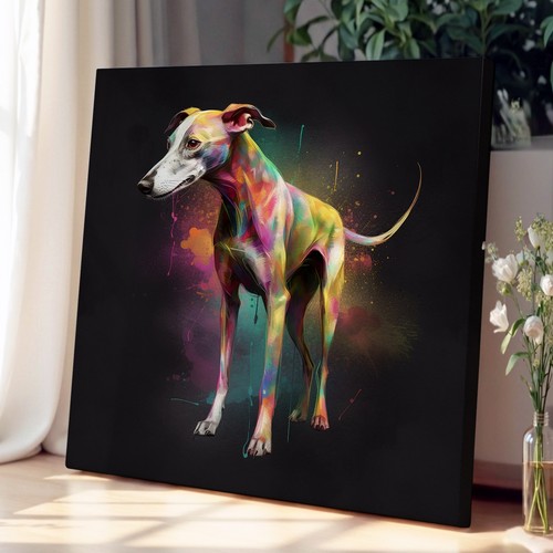 Whippet conceptual art canvas - art,