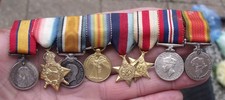 A PERIOD BOER WAR QSA, WW1 1914/15 TRIO, WW2 SOUTH AFRICA MINIATURE MEDAL GROUP.