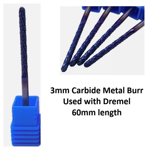 3mm carbide burr used with - carbide,