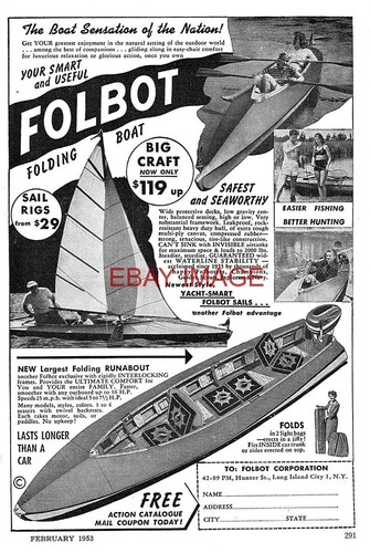 1953 advert for folbot - 1953,