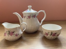 Vintage H. Aynsley and Co Pink Rose Tea Pot Set