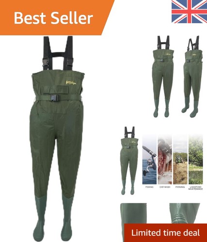 Olive waterproof chest waders - waterproof,