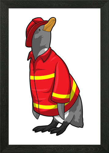 Penguin firefighter helmet - penguin,