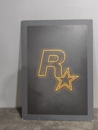 Displate rockstar logo - logo, metal