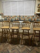 4 x solid pine bar stools , excellent condition, sturdy, high quality