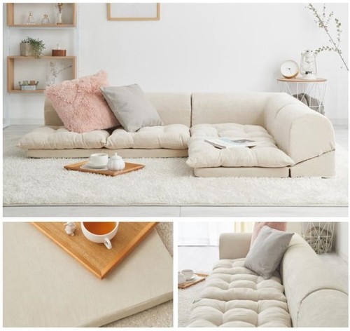 Floor sofa kotatsu corner long - floor,