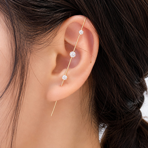 Ear climber earrings - earrings, crystal