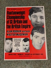 Bantamweight Boxing Championship Britain And Empire September 1966 Programme