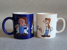 Pair Of Tetley Tea Folk & Cadbury's Time Out Advertising Mugs Cups Vintage