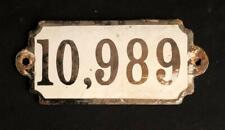 HACKNEY CARRIAGE CAB BADGE TROLLEY BUS TRAM MECHANICAL POWER ENAMEL SIGN