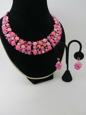 Candy Pink Necklace Earrings