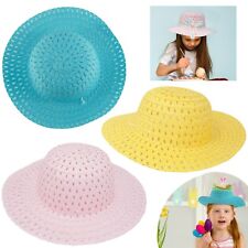 Easter Bonnet Straw Caps, Kids Arts & Crafts Chicks Decor, Party Summer Sun Hats