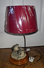 Rare Two Snipe Birds Capodimonte Giuseppe Armani Florence Table Lamp ~ Excellent
