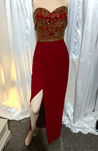 Virgos lounge red gold - virgos, red/gold