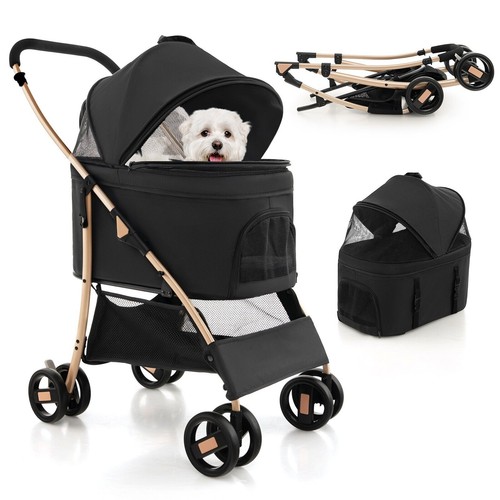 Pet stroller foldable - 3-in-1,