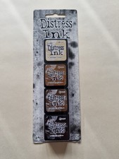 TIM HOLTZ DISTRESS INK MINI INK PADS 4Pk  TDPK40330 Kit #3 BNIP  *LOOK*
