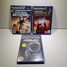 Sony PlayStation 2 SW Battlefront SW Revenge of The Sith and Area 51 Bundle VGC