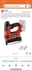 Einhell TE-CN 18 Li Power X-Change 18V Cordless Nail Gun 2-In-1 Brad Nailer Bare