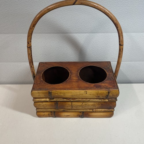 Chinese bamboo utensil caddy - bamboo,