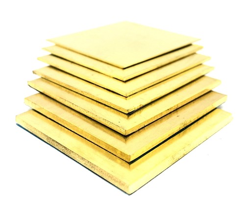 Solid polished brass sheet - solid,