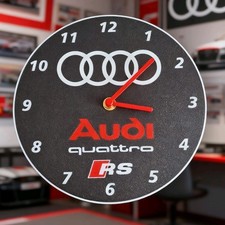 Wall Clock Audi RS Style Modern Car Enthusiast Design Garage Man Cave