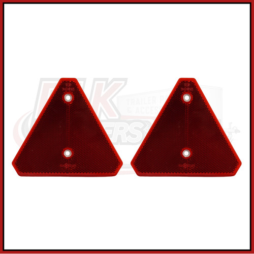 Red triangle reflectors - red,