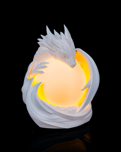 Dragon sphere lamp printed - 3d,