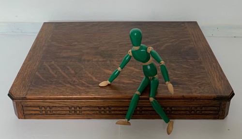 Antique edwardian wooden box - antique,