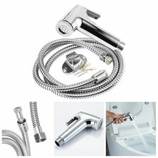 Chrome Muslim Shower Head and Hose Bidet Spray Tap for Toilet Hygienic Handheld