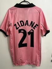 Juventus 1997/98 Zidane #21 Away Retro Shirt, Size Medium