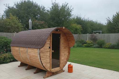 Outdoor barrel sauna gas - outdoor,