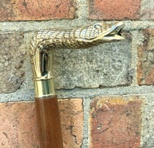 Snake Handle Foldable Wooden Walking Stick Antique Style Walking Cane All Sizes