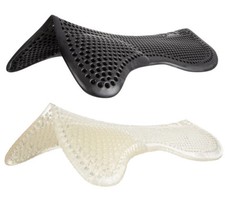 Acavallo Gel Pad & Front Riser Non-Slip Shock Abs Saddle Half Pad Black/Clear