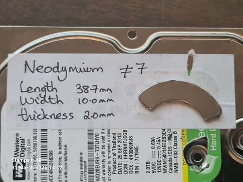 Powerful hard drive - hard, neodymium