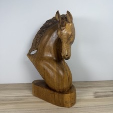 Wooden Horse Head Sculpture